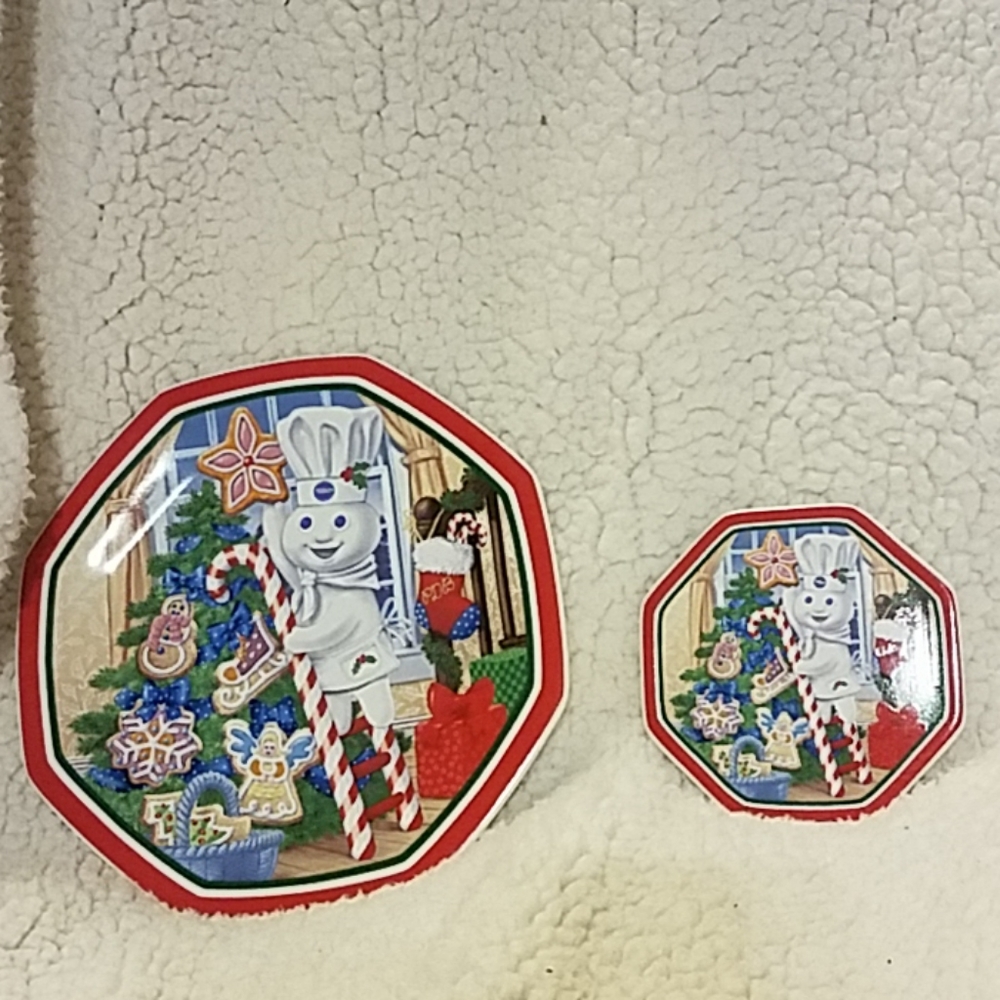 Pillsbury tasty trimmings plate and coaster set